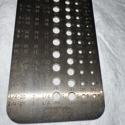 Vintage GENERAL No. 15 Number Size Drill & Wire Gauge Gage Made In USA Item image 3