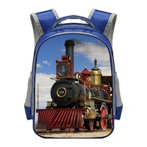 Cartoon Rocket Locomotive Car Backpack Children School Bags for Boys Girls Steam - £25.90 GBP