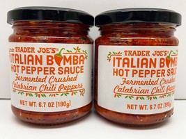 2 X Trader Joe's Italian Bomba Hot Pepper Sauce Fermented Calabrian Chili Pepper - $16.34