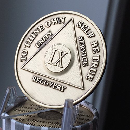 9 YEAR Bronze MEDT - AA Recovery Medallion / Coin - Anniversary or Birthday by M