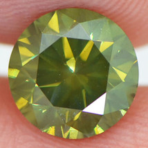 Round Shape Diamond Fancy Green Color Loose Enhanced 1.70 Carat VS2 Certified - $1,575.00