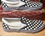 10.5 Vans Classic Slip-on Checkerboard, Black &amp; White -NEW With Box ‘07 - £31.63 GBP
