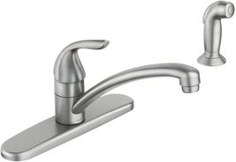 Moen 87202SRS Adler One-Handle Kitchen Faucet with Side Spray - Stainless - £46.94 GBP