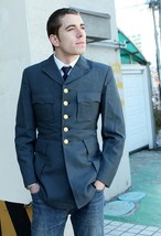 Vintage 1960s Swedish Navy Army Blue Dress Jacket Military Blazer marine... - £19.67 GBP