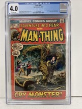 FEAR #10 (Marvel Comics 1972) 4th MAN-THING app &amp; begins 1st solo series... - £71.05 GBP