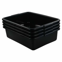 Teyyvn 13 L Black Plastic Bus Box/Utility Box, Commercial Wash Basin Tot... - £32.20 GBP