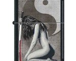 Zippo Lighter - Lady with Sword Black Matte - 852244 - $32.93