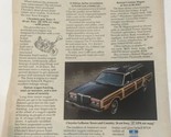 Vintage Chrysler Lebaron print ad Town And Country pa3 - £5.44 GBP