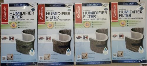 4 New Sunbeam Holmes SFU003 Coolmist Humidifier Filter Arm & Hammer Triple Layer - $59.36