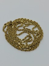 Authenticity Guarantee 
Yellow Solid 14k Gold Rope Chain Necklace 30&quot; 2mm - £713.66 GBP