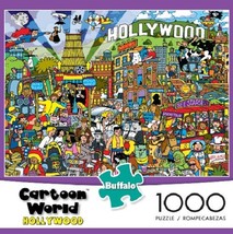 Cartoon World: Hollywood (used 1000 PC jigsaw puzzle) - £9.57 GBP