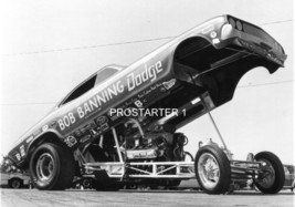 Bob Banning Dodge Challenger Funny Car TOM SNEDEN 8x10 B&amp;W Drag Racing Photo - £7.86 GBP