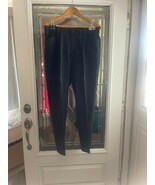 Lee Women&#39;s Relaxed Fit Pants Size 14M Black Straight Leg 34x29 - $11.83