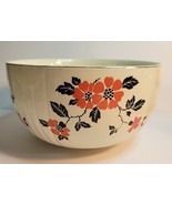 Hall&#39;s Superior Kitchenware Red Poppy/Black Leaves 8.75&quot; Mixing Bowl - $41.16 CAD