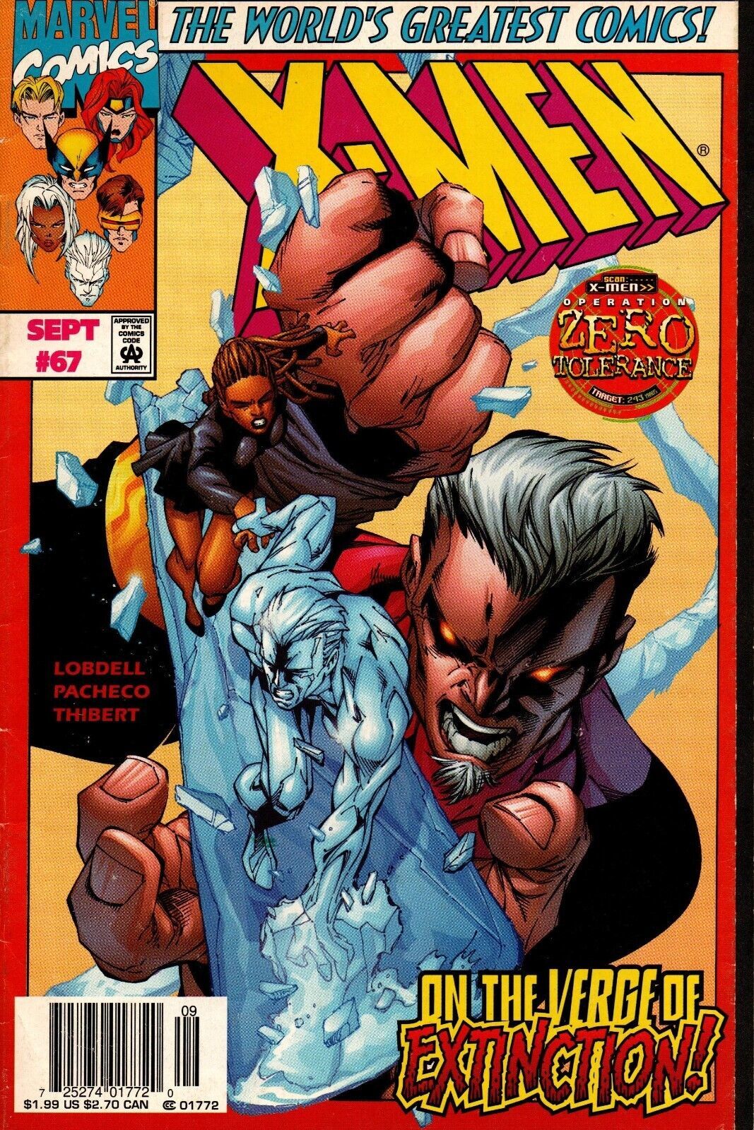 Marvel Comics X Men #67 Zero ToleranceVG/F Very Good to Fine condition - $4.99