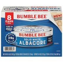 BUMBLE BEE SOLID WHITE ALBACORE TUNA 5 OZ (PACK OF 8 CANS) GREAT DEAL! - £13.22 GBP