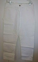 DICKIES MEN&#39;S WHITE 100% COTTON PAINTER PANTS-38x32-NWOT-GREAT PANTS - £17.43 GBP