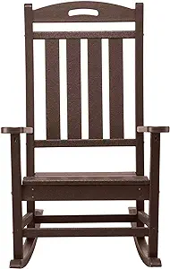 Outdoor Rocking Chair, All-Weather Resistant Poly Lumber Rocker Chair Ou... - $233.99