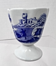 Vintage Spode Blue Scalloped Copeland Tower England Egg Cup 2.5" - $24.26