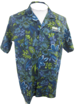 EdwardsMen Hawaiian ALOHA shirt pit to pit 24 M tropical camp company logo OUC - £12.85 GBP