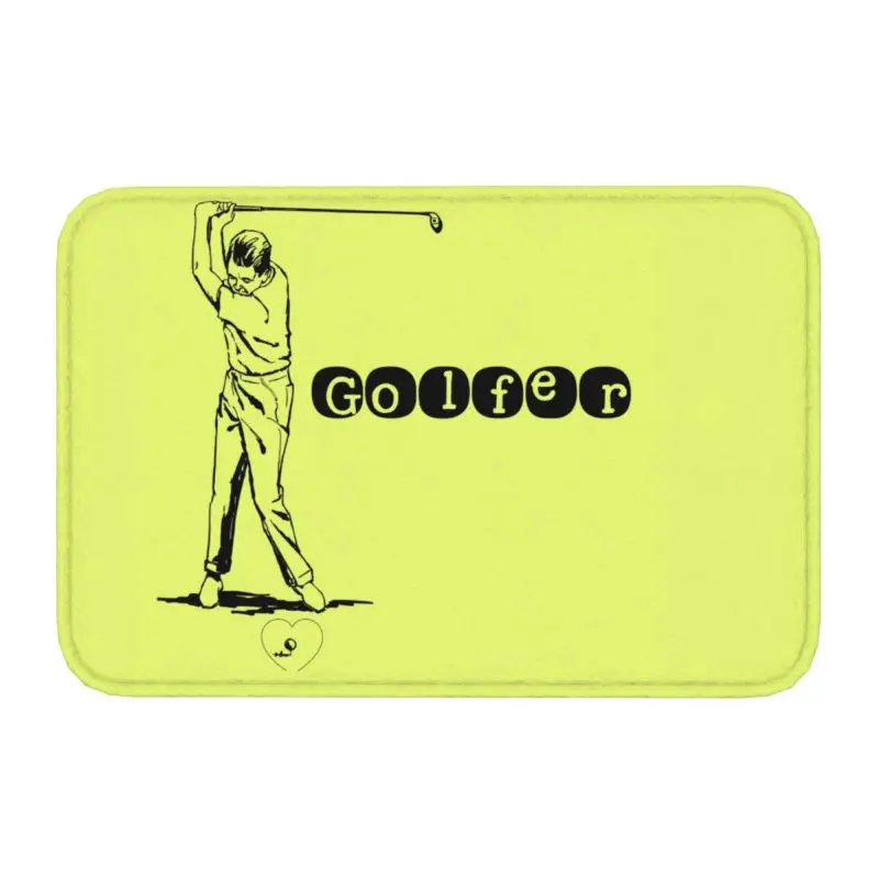 Golfer Front Door Mat Anti-Slip Indoor Quick Dry Sports Golf Lovers Door... - £12.62 GBP