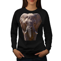 Wellcoda Elephant Safari Animal Womens Sweatshirt, Animal Casual Pullover Jumper - £22.74 GBP+