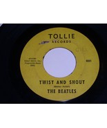 The Beatles Twist And Shout There&#39;s A Place 45 Rpm Record Tollie 9001 Go... - $188.43 MXN