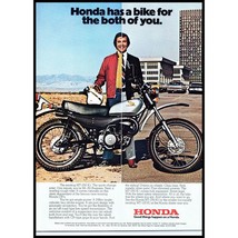 1975 Honda MT-250 K1 Enduro Motorcycle Vintage Print Ad Downtown City Wall Art - $10.97