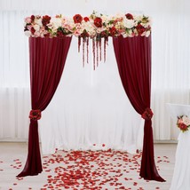 Chiffon Backdrop Curtain 7Ft Voile Sheer 2 Panels 30X84 Inches, 30X84 Inch X2 - £27.07 GBP