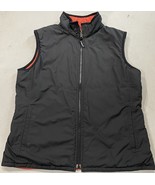Patagonia Puffer Vest Womens M Black Orange Reversible Outerwear Flip Si... - $29.69