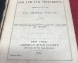 Original Tongues Translation HOLY BIBLE Antique 1898 American Bible Soci... - $74.25