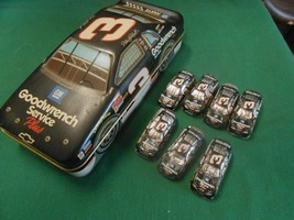 Great Collectible #3 DALE EARNHARDT... Tin CAR Storage Box with Mini Cars - £5.93 GBP