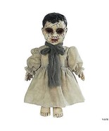 Cracked Face Doll Animated Prop Halloween Scary Creepy Eerie Sounds MR12... - £43.94 GBP