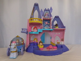 Little People Disney Princess Musical Castle + Princess Tiana +  Carriage + Prin - £15.84 GBP