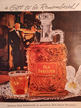 1952 Esquire Original Art Ad Advertisements OLD FORESTER Whisky TWA Christmas - £8.49 GBP