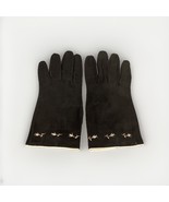 Saks Fifth Ave Floral Embroidered Women’s Real Kid Gloves - 7.5 - Made I... - €16,90 EUR