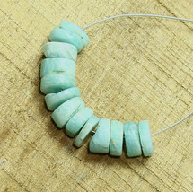Green Amazonite Smooth Coin Bead Briolette Natural Loose Gemstone Making Jewelry - £3.22 GBP