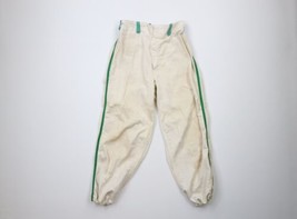 Vtg 40s 50s Mens Medium Striped Football Baseball Uniform Pants White Green USA - £77.28 GBP