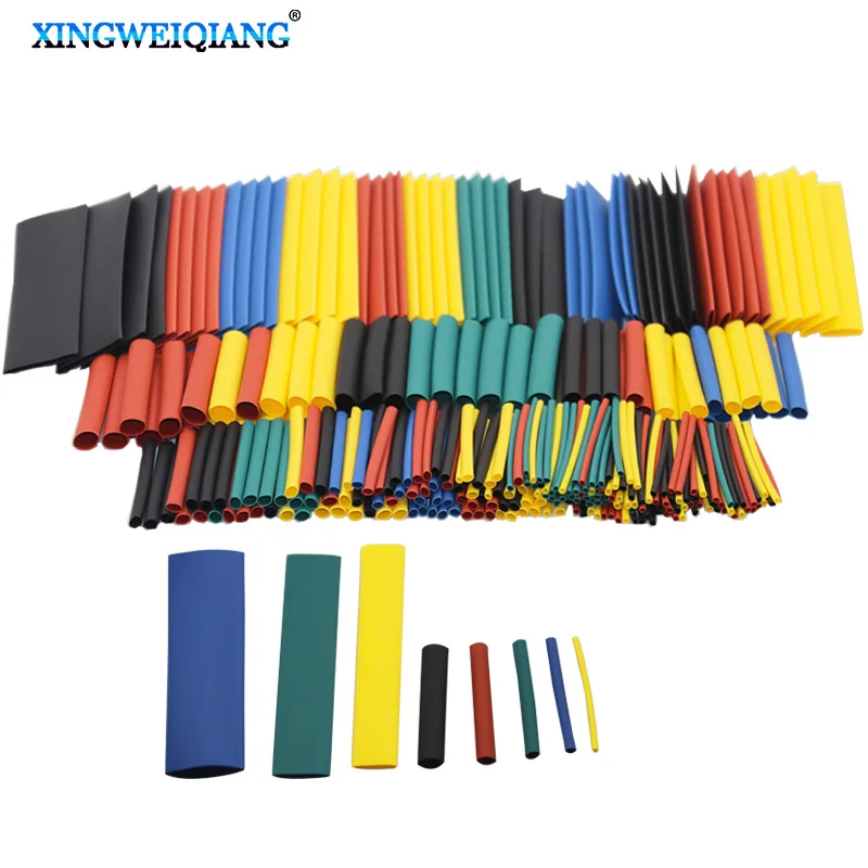 328pcs 1set Sleeving Wrap Wire Car Electrical Cable  kits Heat Shrink  g Polyole - £45.80 GBP