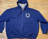 Indianapolis Colts NFL G III Waffle Knit Blue Full Zip Logo Hoodie *Smal... - $14.85