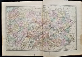 1891 Antique Geography Book copper-plate Maps Owned Willis L Bright Bernville Pa - £112.96 GBP