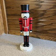 PartyLite Nutcracker Tea light Taper Candle Holder Red Black White Monocle - $20.89