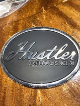 Unique Hustler Hardcore Since 74 Chrome &amp; Black Belt Buckle Vintage 1980&#39;S - £21.90 GBP