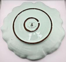 Set of 2 Abigails Fleur De Lis Charger Plates 11 3/4&quot; Glazed Pottery - $32.15