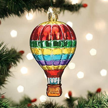 Old World Christmas Hot Air Balloon Rainbow Glass Christmas Ornament 36056 - £18.28 GBP