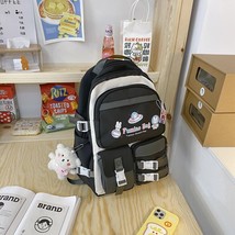 Kawaii Waterproof Women Candy Color Backpack for Girls Korean Large Capacity Stu - £49.48 GBP