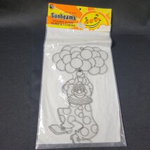 Sunbeams Suncatcher Stained Glass Paint N Hang CLOWN 1986 (12&quot;× 7&quot;) No-B... - €8,12 EUR