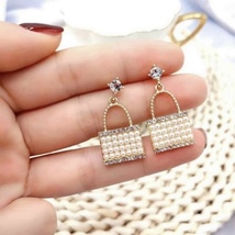 Pearl Handbag Drop Dangle Earrings for Women - £7.20 GBP