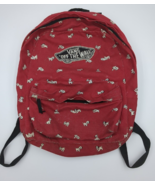 Vans X Disney 101 Dalmatians Backpack Book Bag Red All Over Print VTG Co... - £23.88 GBP