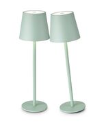 2 Pk Cordless Lamp IP54 Waterproof Rechargeable Battery Desk Lamp Matcha... - $63.45 CAD